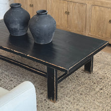 Load image into Gallery viewer, Provincial Coffee Table _ 140cm _ Rustic Black
