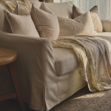 Load image into Gallery viewer, Countryside Muslin Throw _ Ivory + Light Brown
