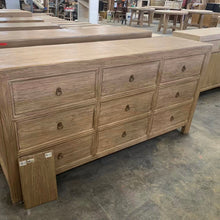 Load image into Gallery viewer, Antique Nine Drawer Chest _ Aged Elm
