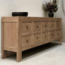 Load image into Gallery viewer, Farmhouse Sideboard _ Ten Drawer _ Aged Elm
