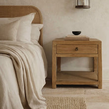 Load image into Gallery viewer, American Farmhouse Bedside Table _ Aged Elm
