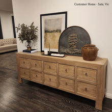 Load image into Gallery viewer, American Farmhouse Sideboard _ Ten Drawer _ Aged Elm
