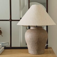 Load image into Gallery viewer, Layla Lamp by Impreshens _ Taupe + Natural Linen Empire Shade
