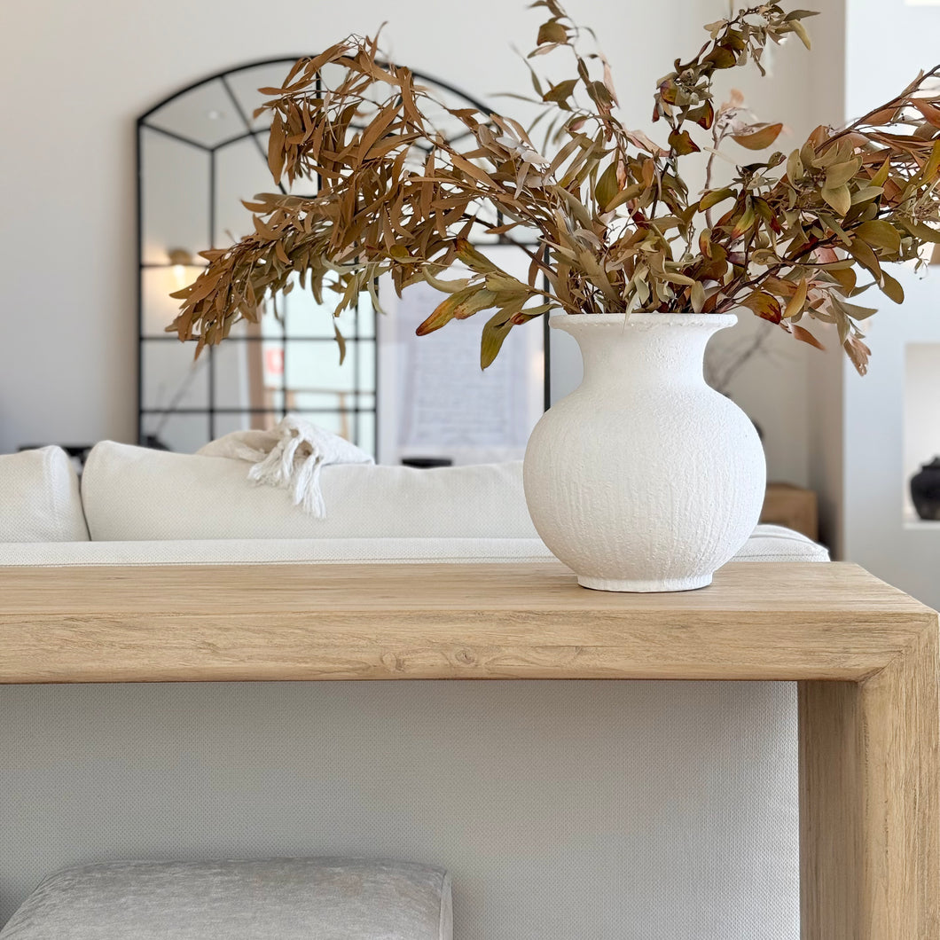Organic Platform Hallway Table _ Blonde Elm