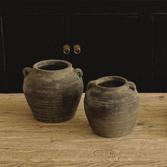 Antique Pot _ Small _ Stone Grey