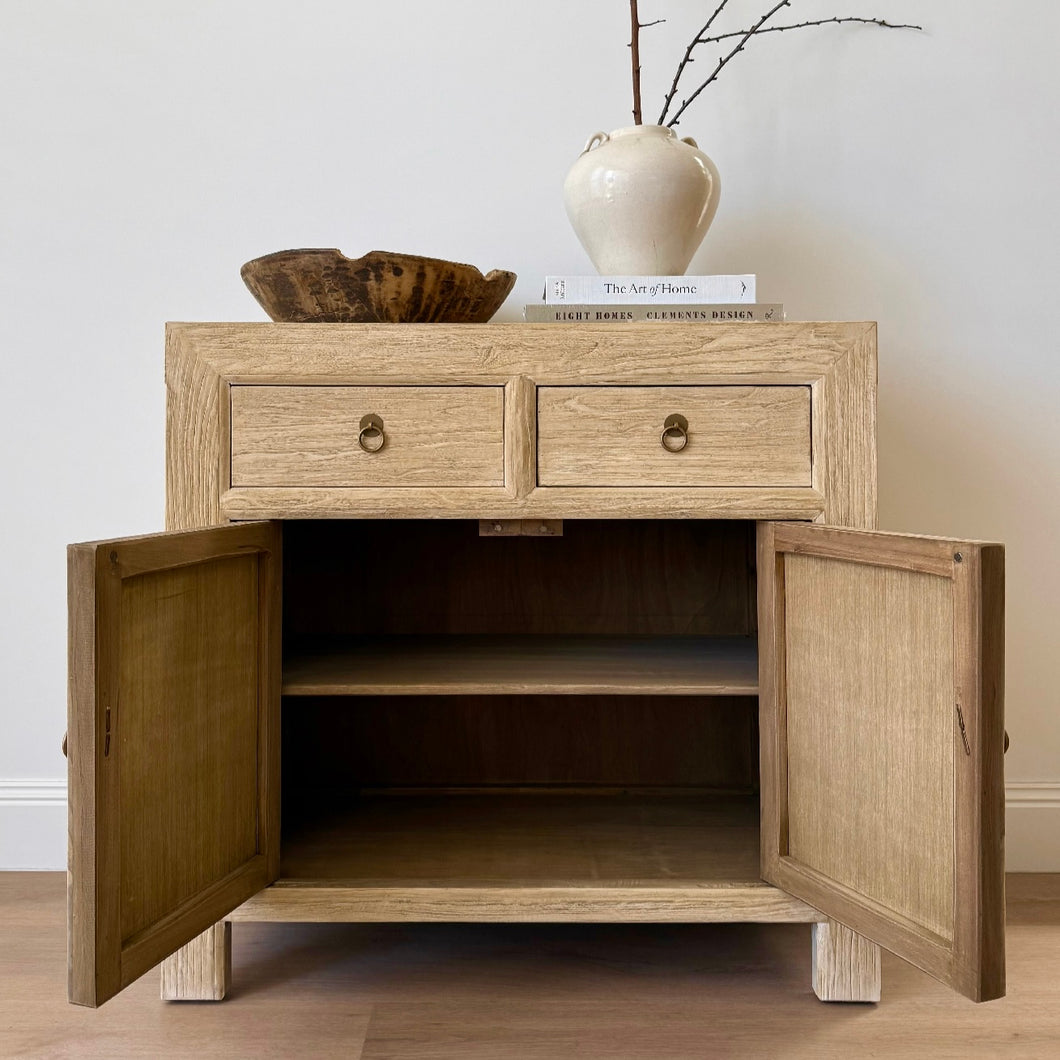 Organic Mini Sideboard _ 90cm _ Blonde Elm