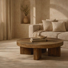 Load image into Gallery viewer, European Oak Coffee Table _ Round _ Natural
