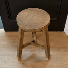 Load image into Gallery viewer, Ming Stool _ Triangle Base_ Rustic Brown
