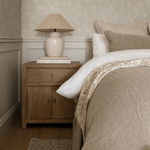 Load image into Gallery viewer, Farmhouse Bedside Table _ 55cm _ Aged Elm
