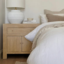 Load image into Gallery viewer, Mediterranean Bedside Table _ XL _ Blonde Elm
