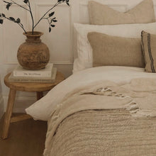 Load image into Gallery viewer, Farmhouse Side Table _ Tri-Leg _ Aged Elm

