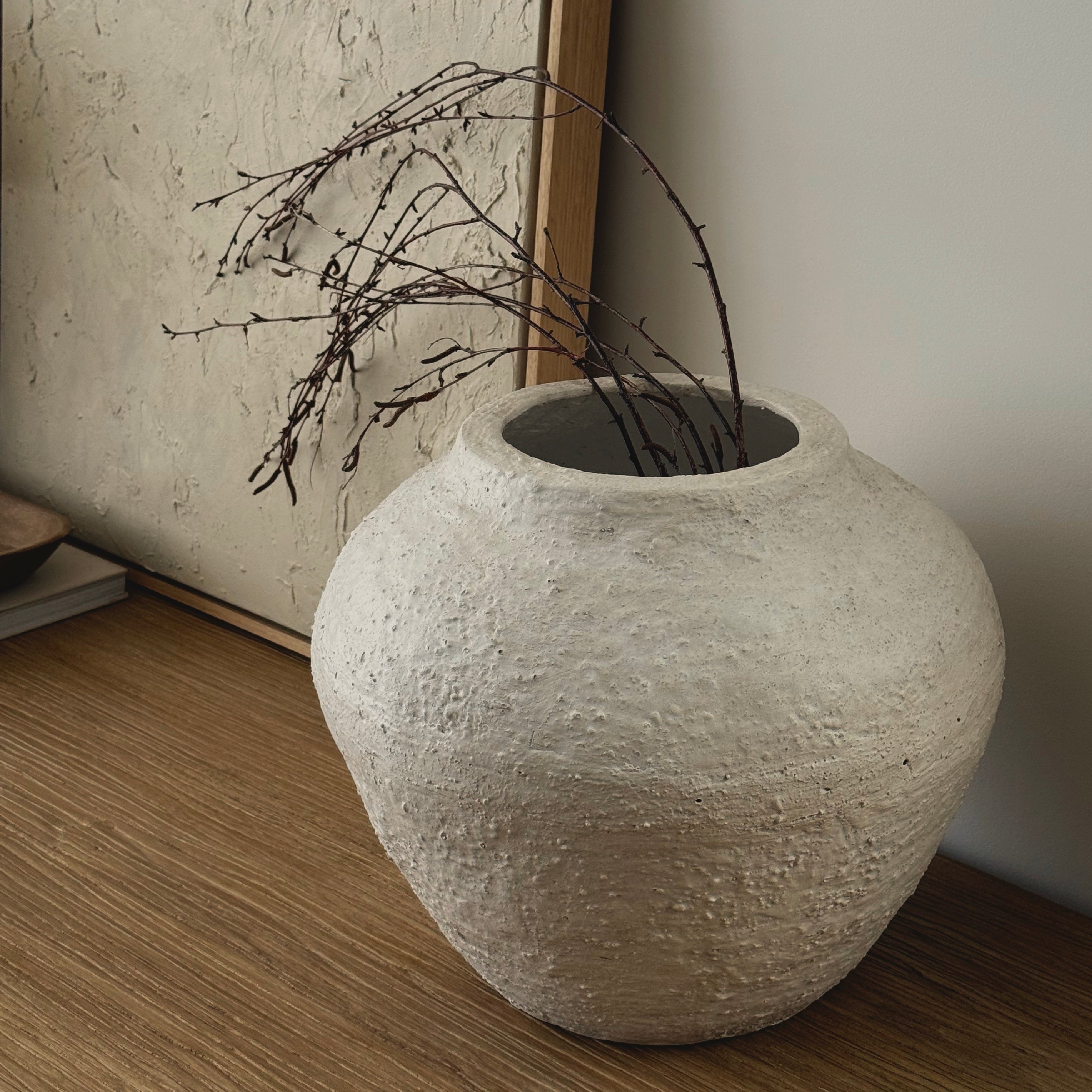Organic Textured Pot _ White _ 2 Sizes – Impreshens