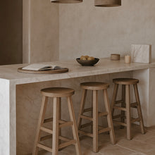 Load image into Gallery viewer, Farmhouse Bar Stool _ Aged Elm
