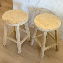 Load image into Gallery viewer, Vintage Stool _ Custom _ Blonde Elm
