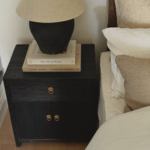 Load image into Gallery viewer, Heritage Bedside Table _ Textured Black
