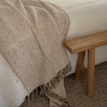 Load image into Gallery viewer, Organic Throw _ Rustic _ Natural + Black
