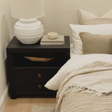 Load image into Gallery viewer, Heritage Bedside Table _ XL _ Textured Black
