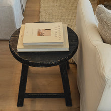 Load image into Gallery viewer, Provincial Boho Side Table _ Distressed Black
