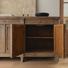 Load image into Gallery viewer, French Provincial Buffet _ Distressed Brown
