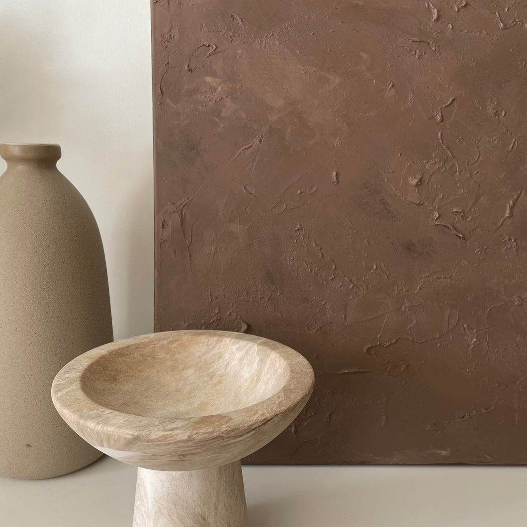 Quiet Earth Collection _ Textured Canvas by Sarah Farinski _ Chocolate Brown