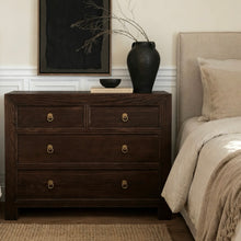 Load image into Gallery viewer, Brown Chest of drawers in bedroom made from recycled wood
