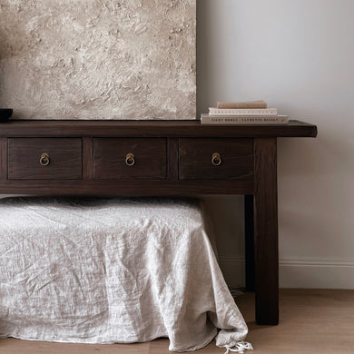 Dark wooden console 