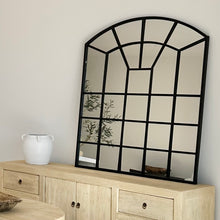 Load image into Gallery viewer, Wrought Iron Black Arch Mirror Rustic Large
