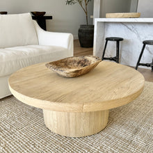 Load image into Gallery viewer, Organic Platform Round Coffee Table | 100cm | Blonde Elm
