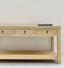 Load image into Gallery viewer, Organic Boho Console | 190cm | Four Drawer + Shelf | Blonde Elm

