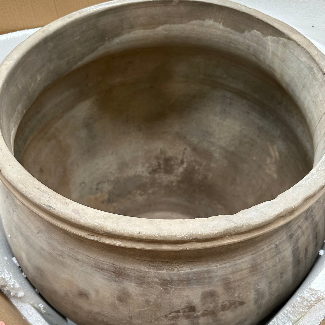 Antique 90yr Planter Pot | Large | Stone Grey/Brown